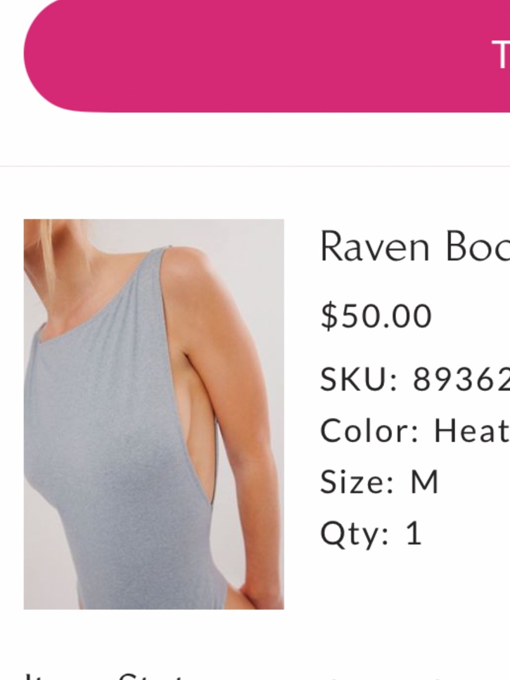 Free People Raven Bodysuit